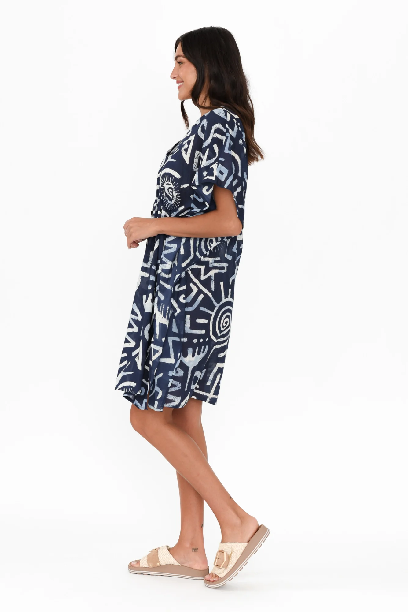 Isabel Blue Geo Cotton Kaftan