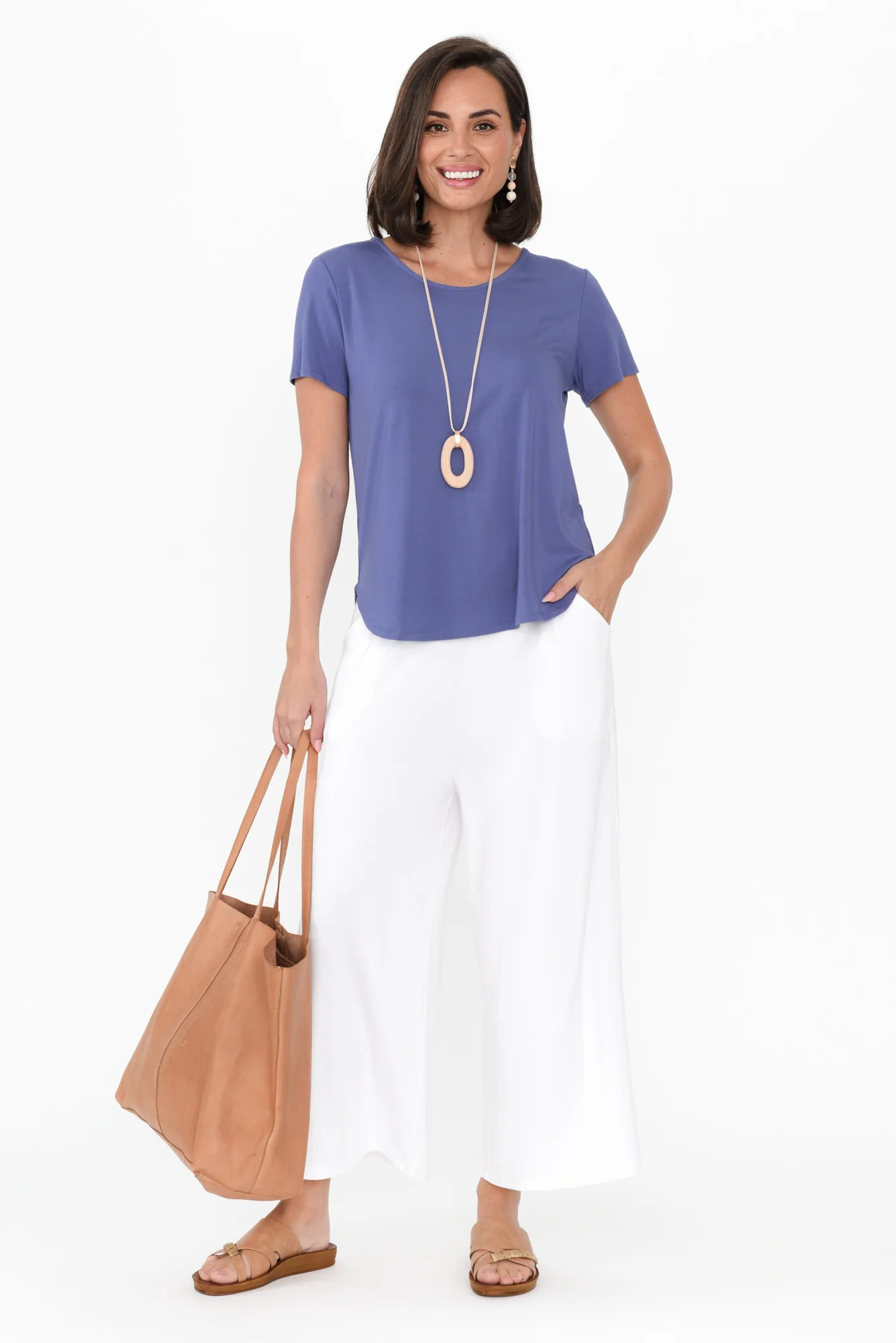 Janis Lilac Bamboo Tee