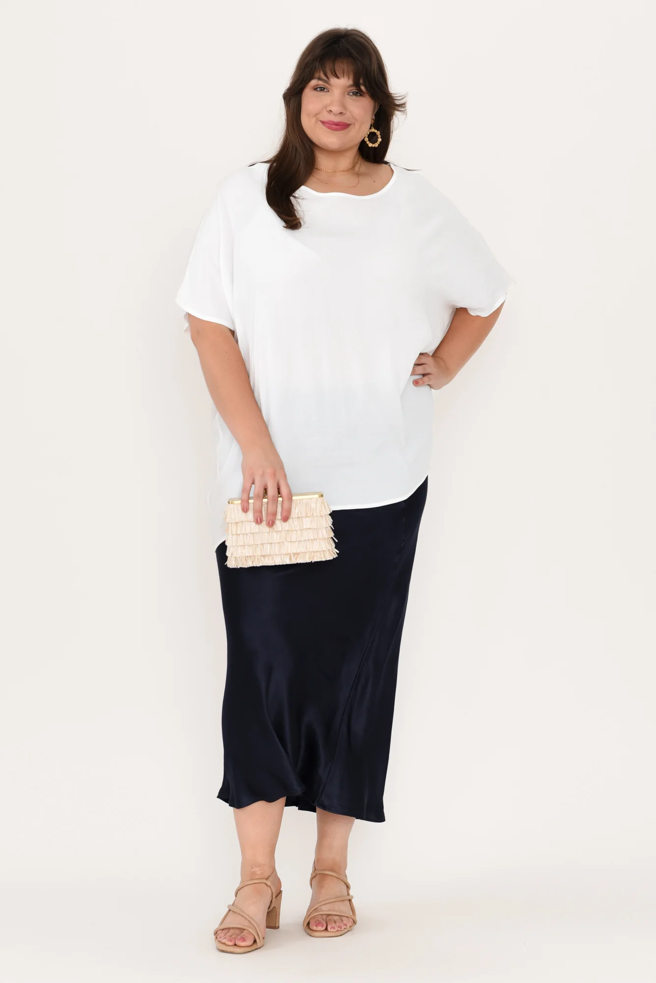 Mali White Drape Top