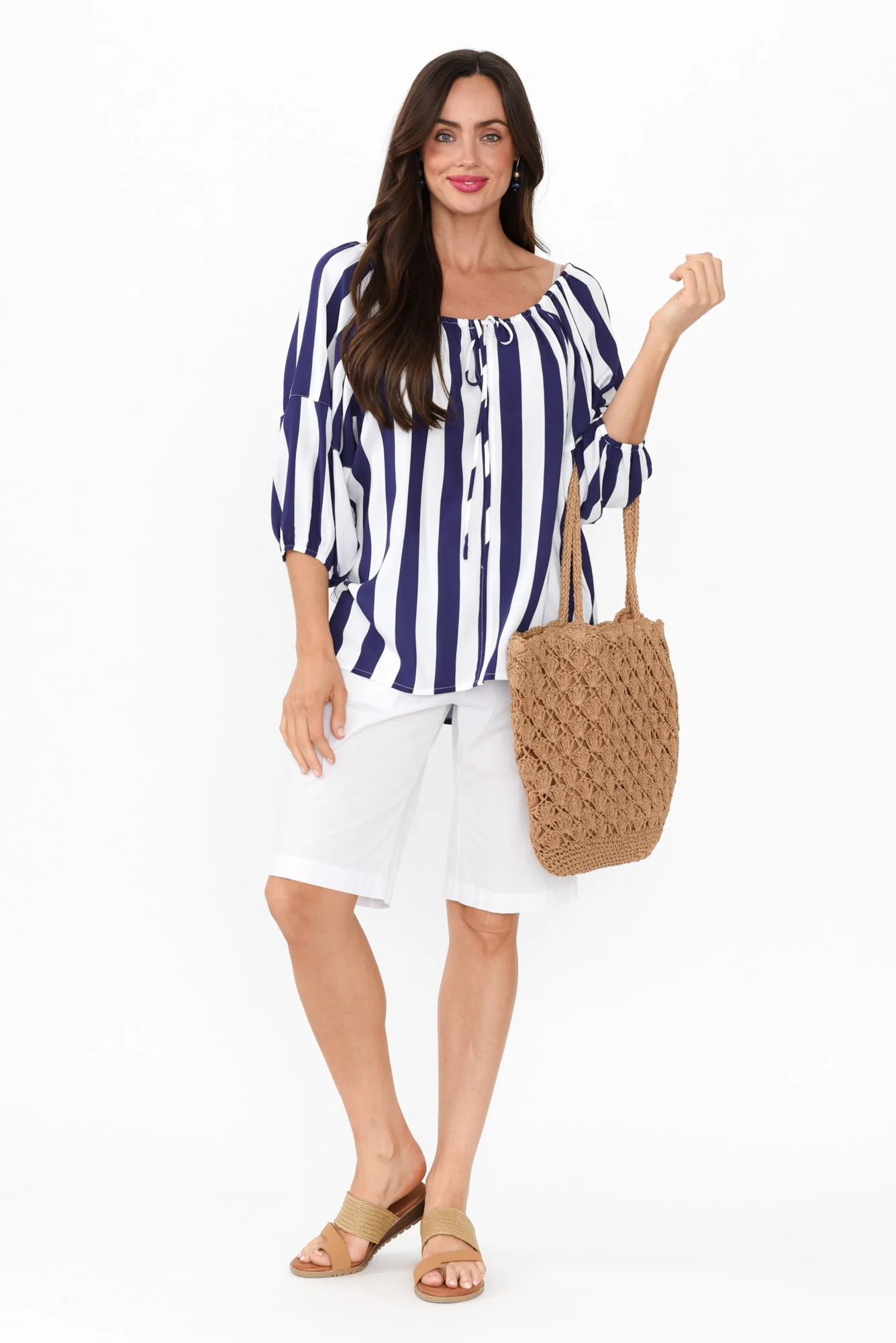 Camilla Blue Stripe Top