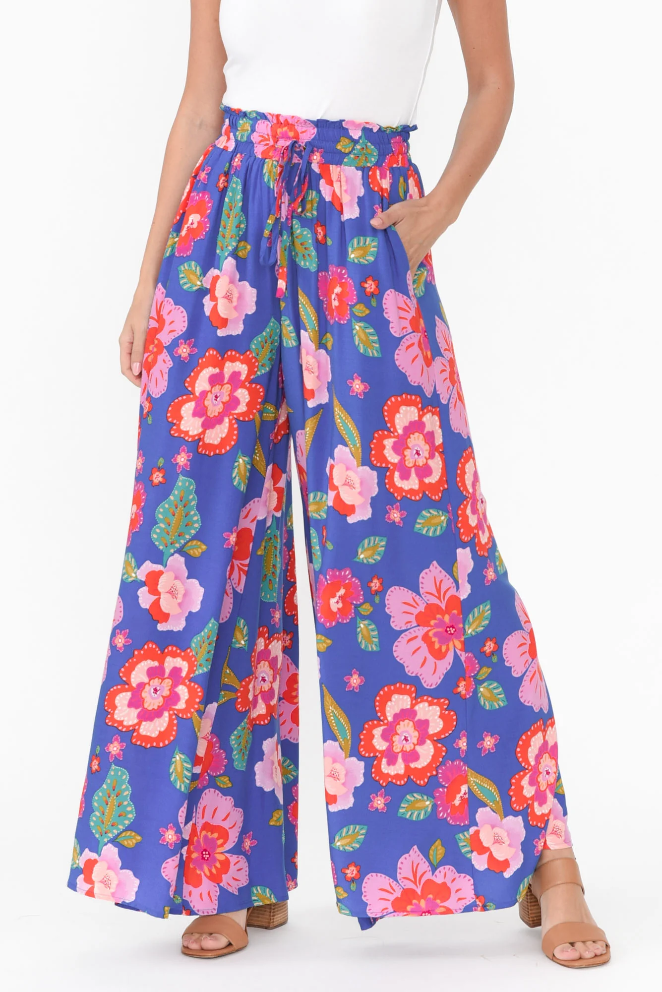Neomi Blue Garden Wide Leg Pants