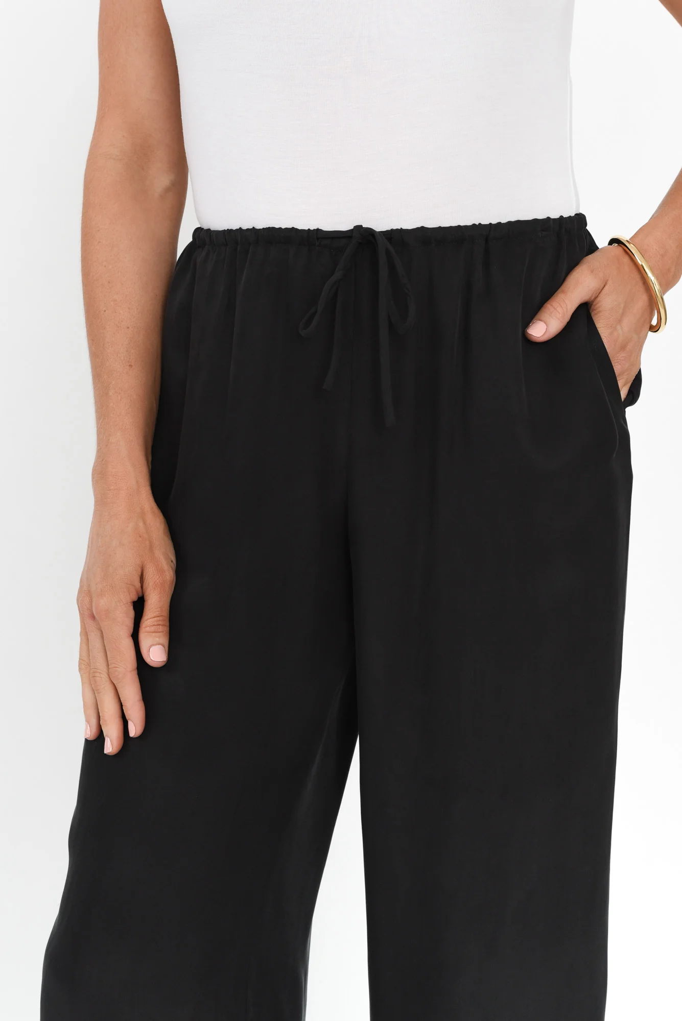 Stevie Black Cupro Pants