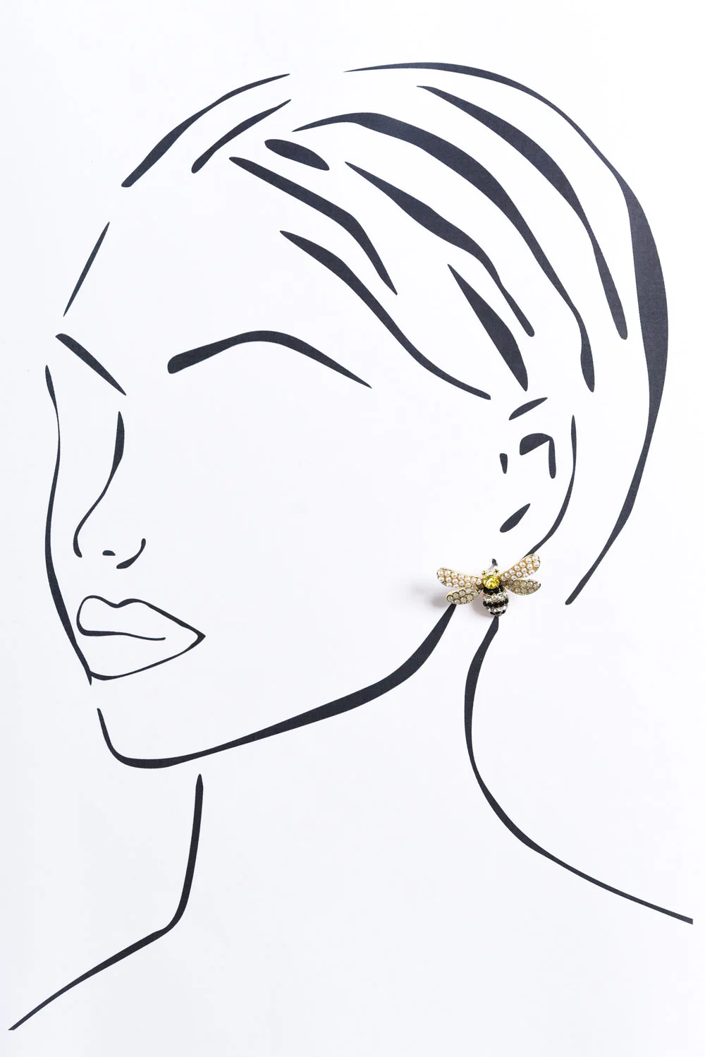 Paradox Silver Bee Stud Earrings