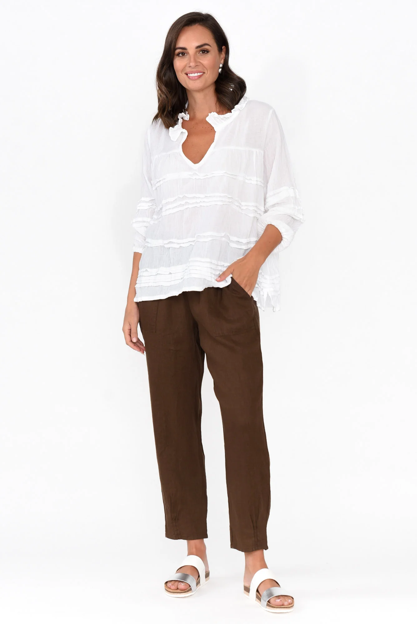 Tatum Chocolate Linen Pants