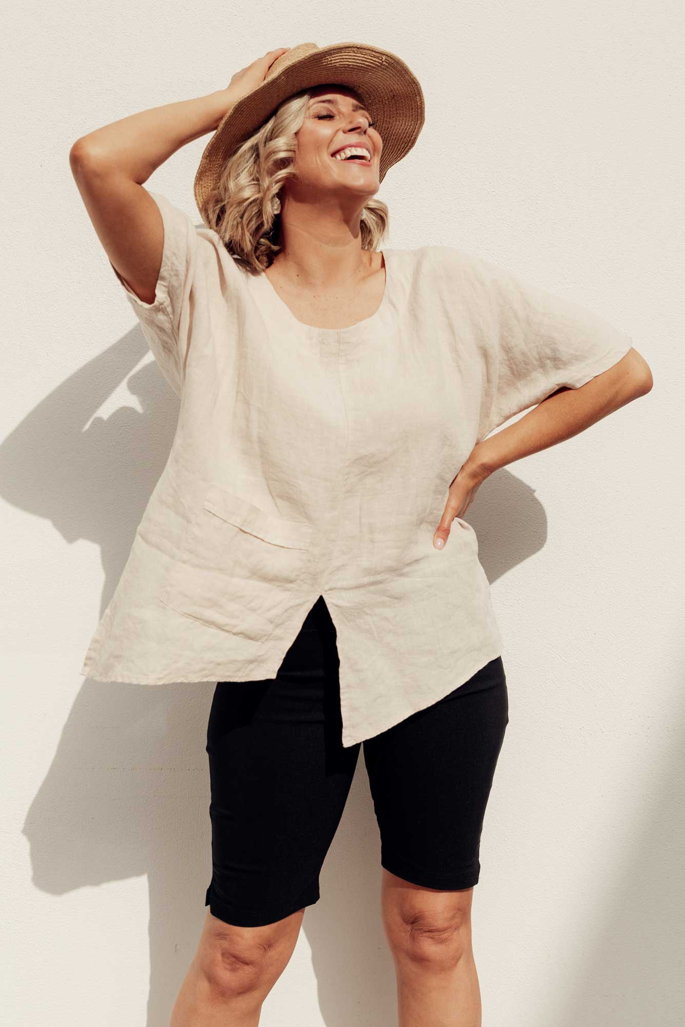 Marlo Black Side Split Shorts