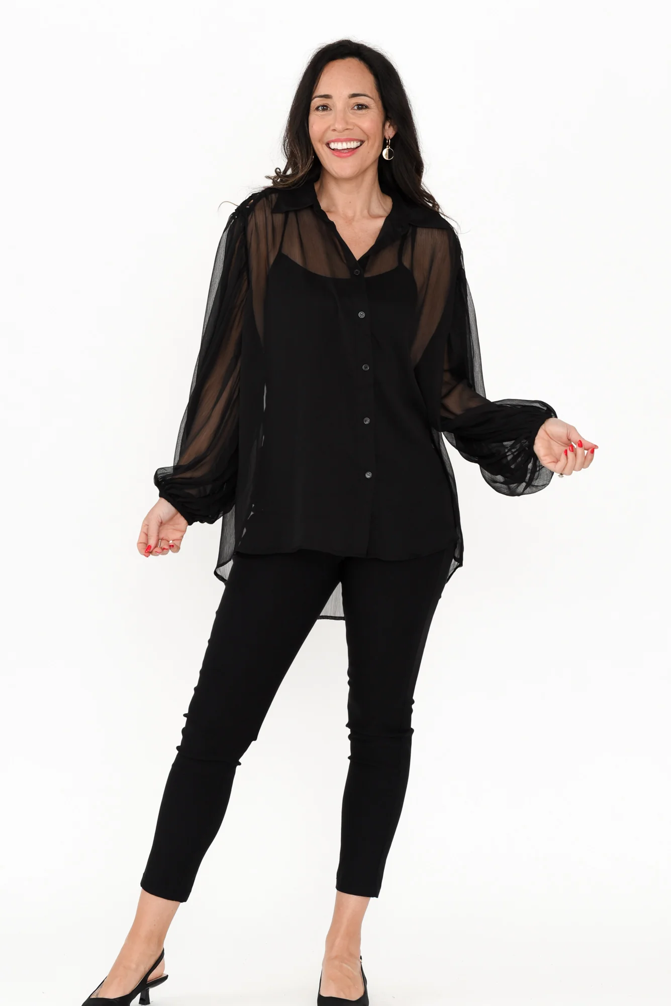 Eden Black Collared Shirt