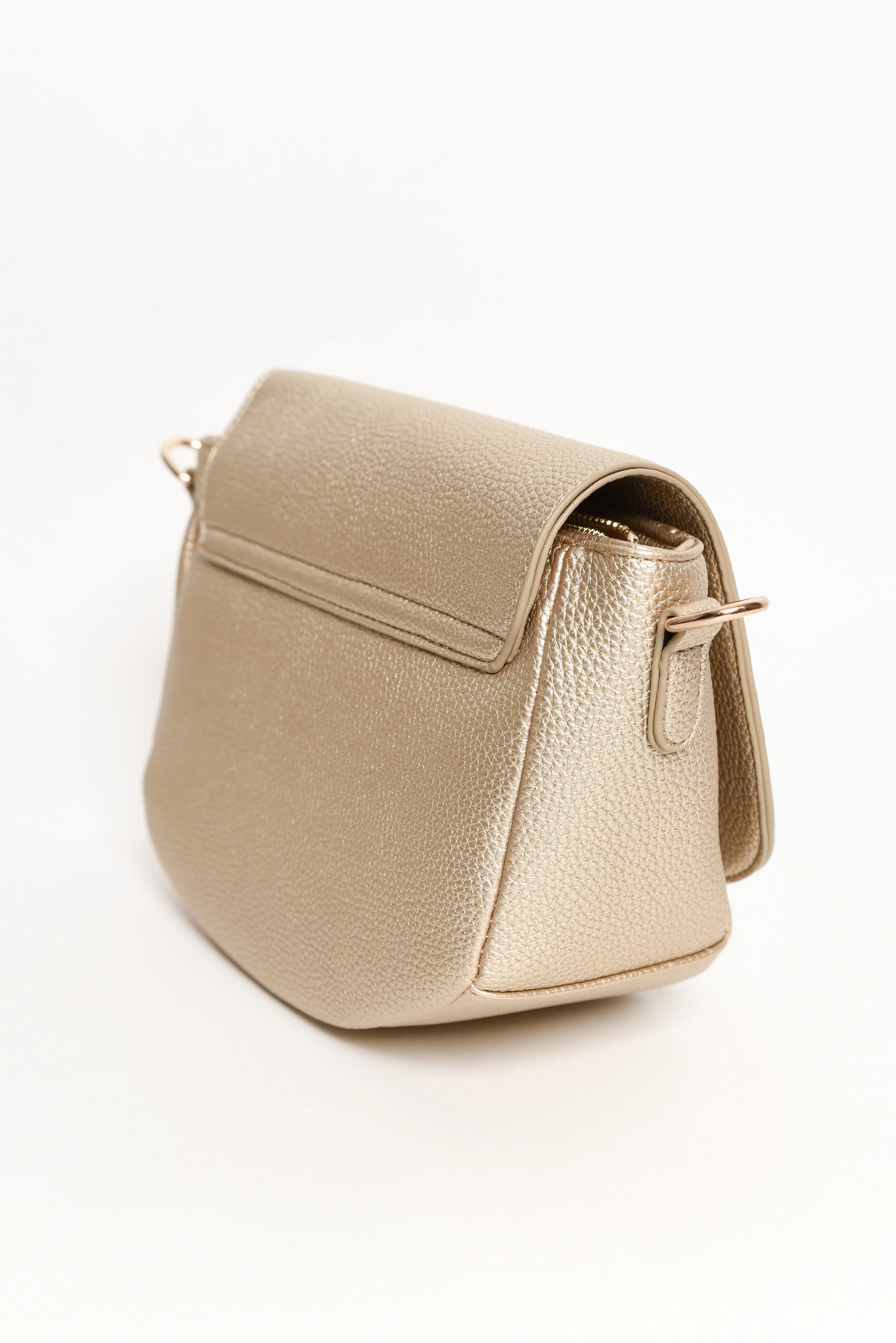 Alle Gold Saddle Crossbody Bag