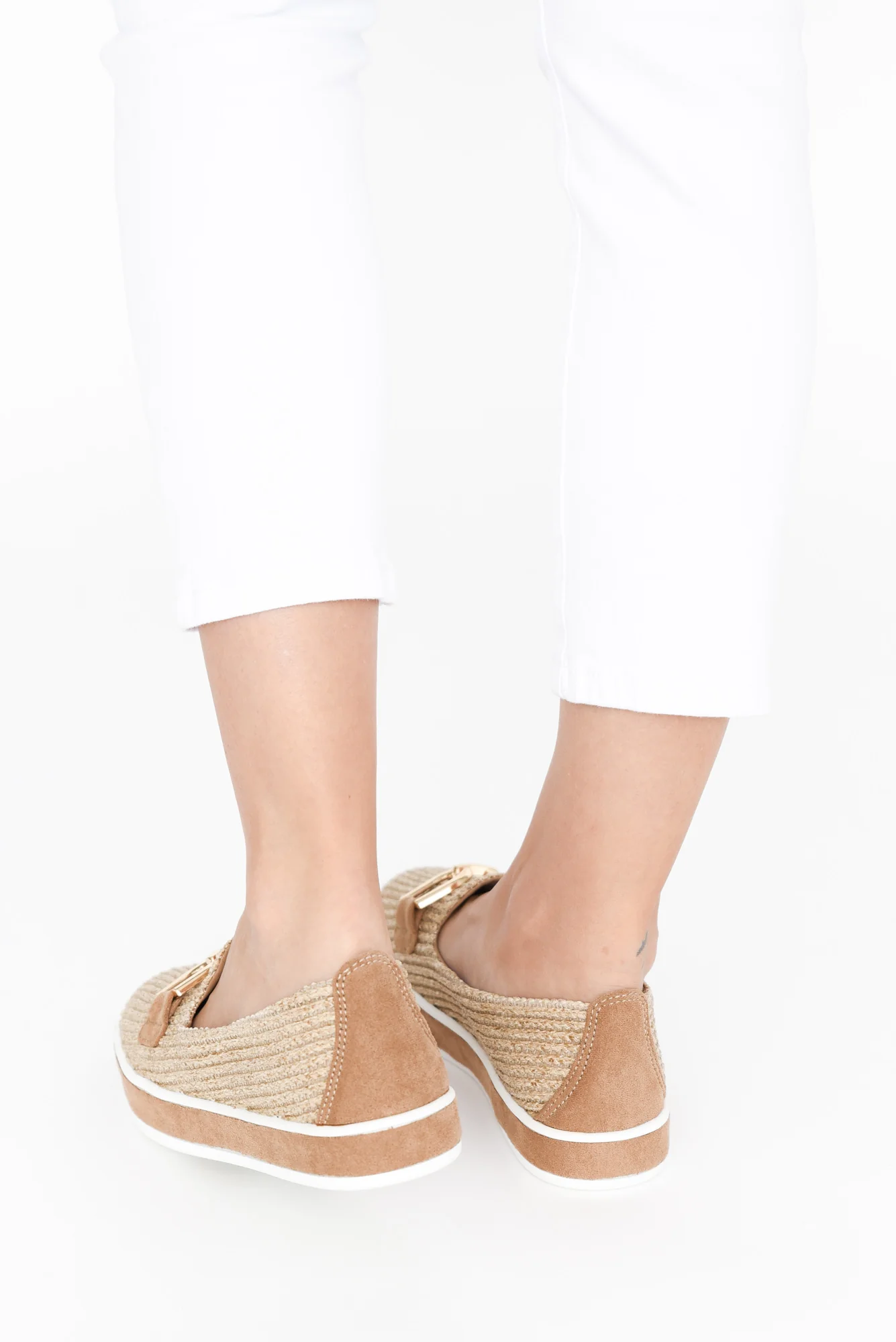 Natyia Natural Woven Platform Loafer