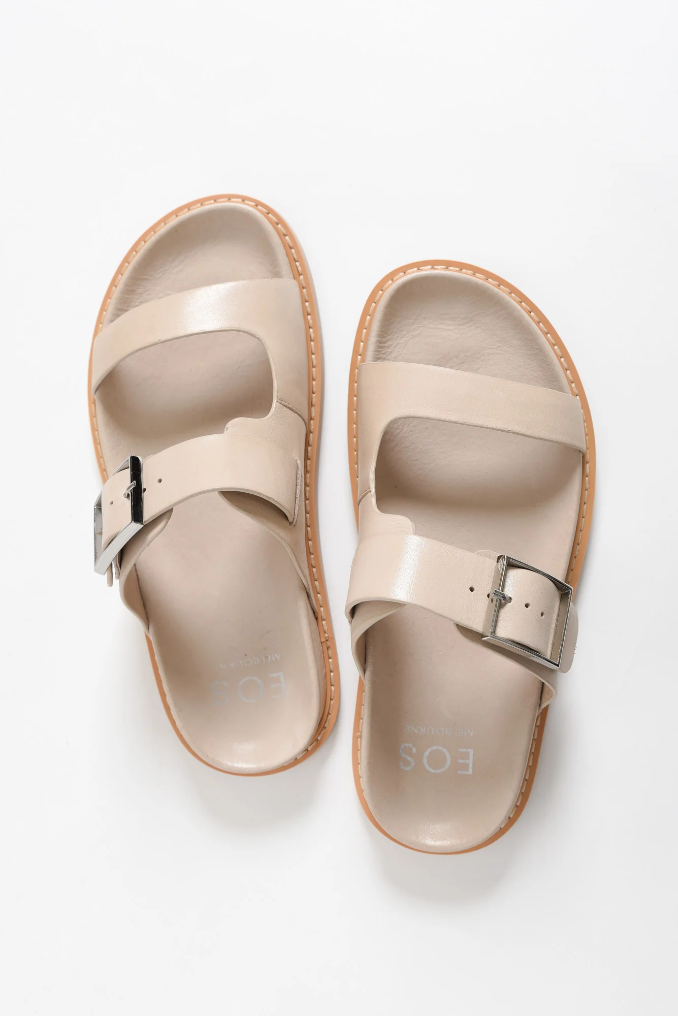 Dedra Beige Leather Slide