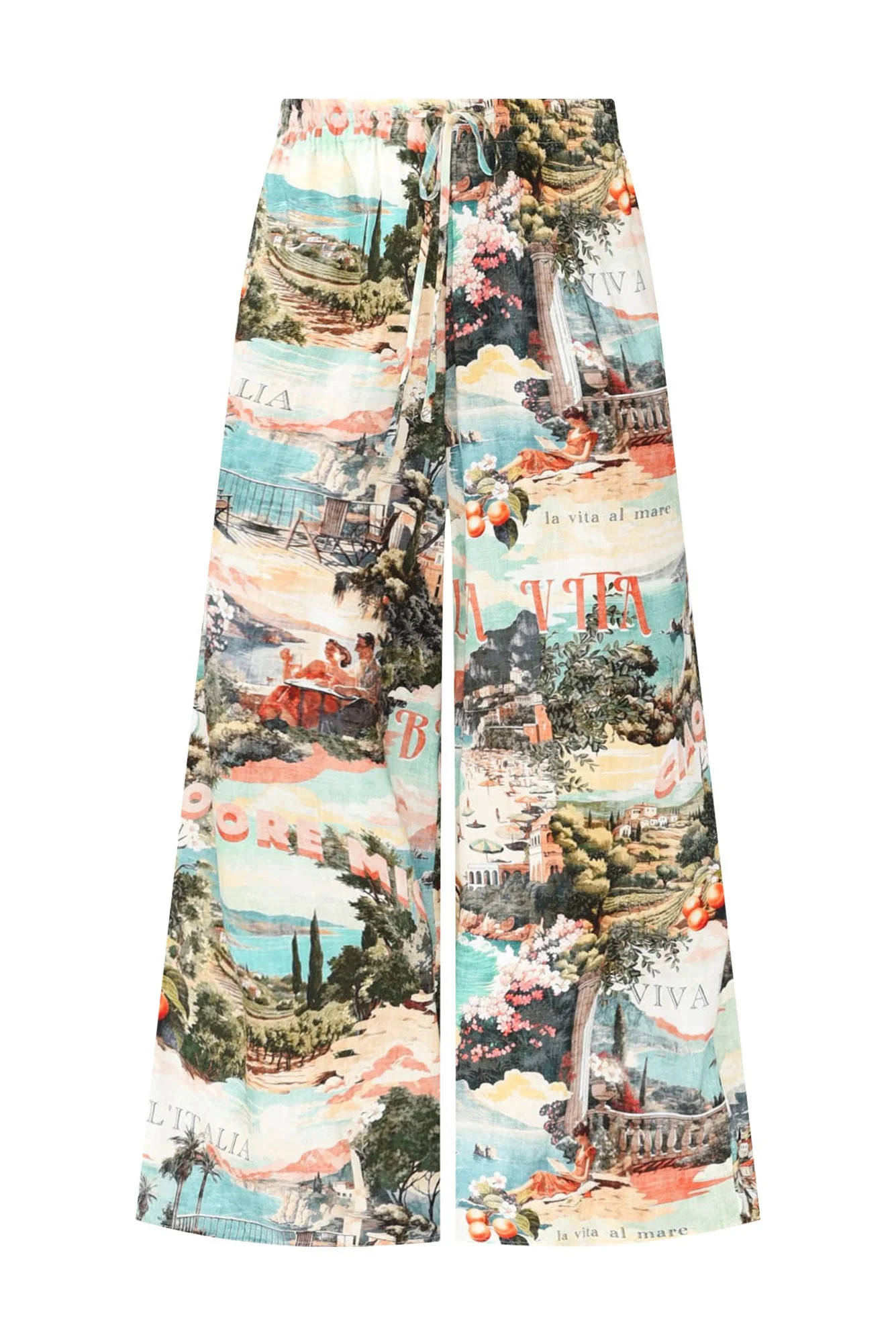 Julius Blue Island Linen Blend Pants