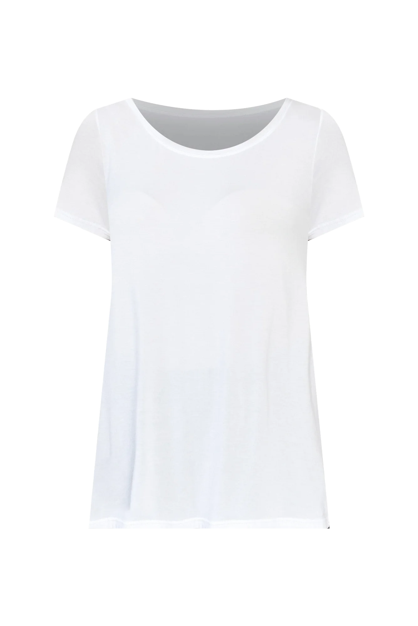 White Micro Modal Swing Tee