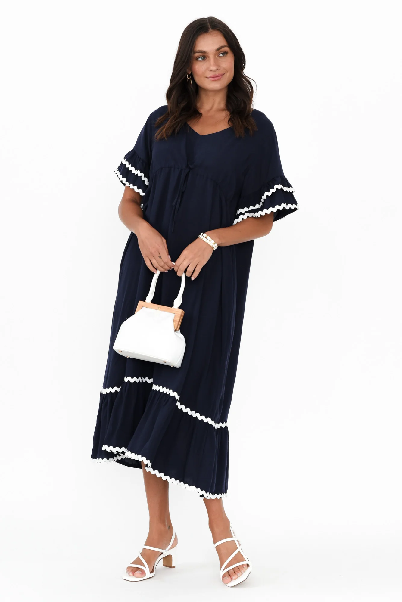 Rosemarie Black Frill Dress