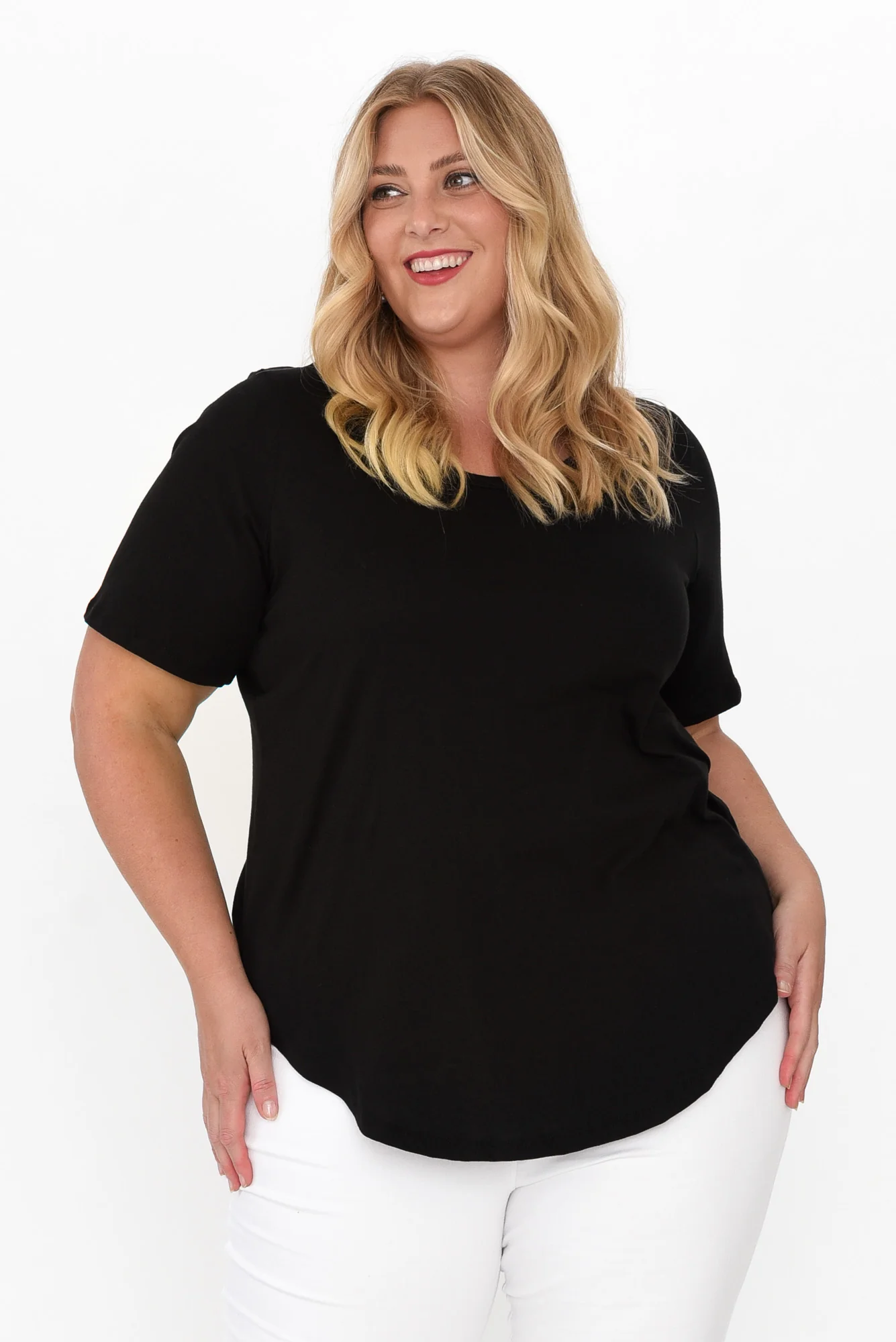 Ariana Black Cotton Tee