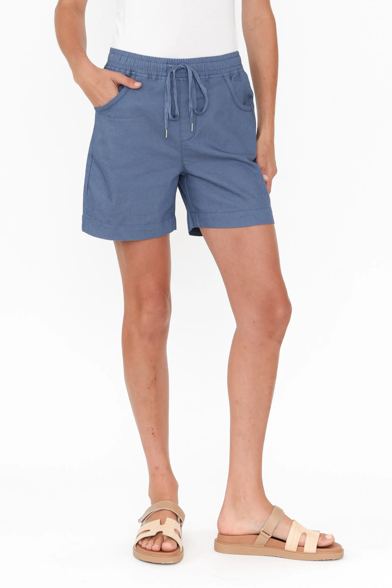Clayton Blue Drawstring Shorts