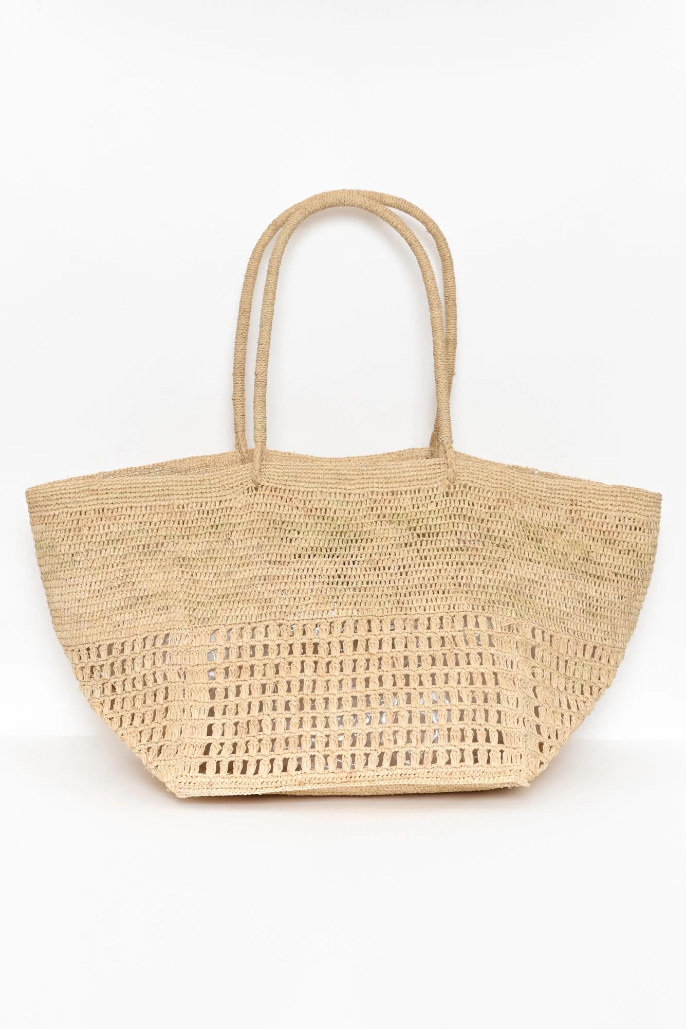 Sienna Natural Raffia Oversized Tote Bag