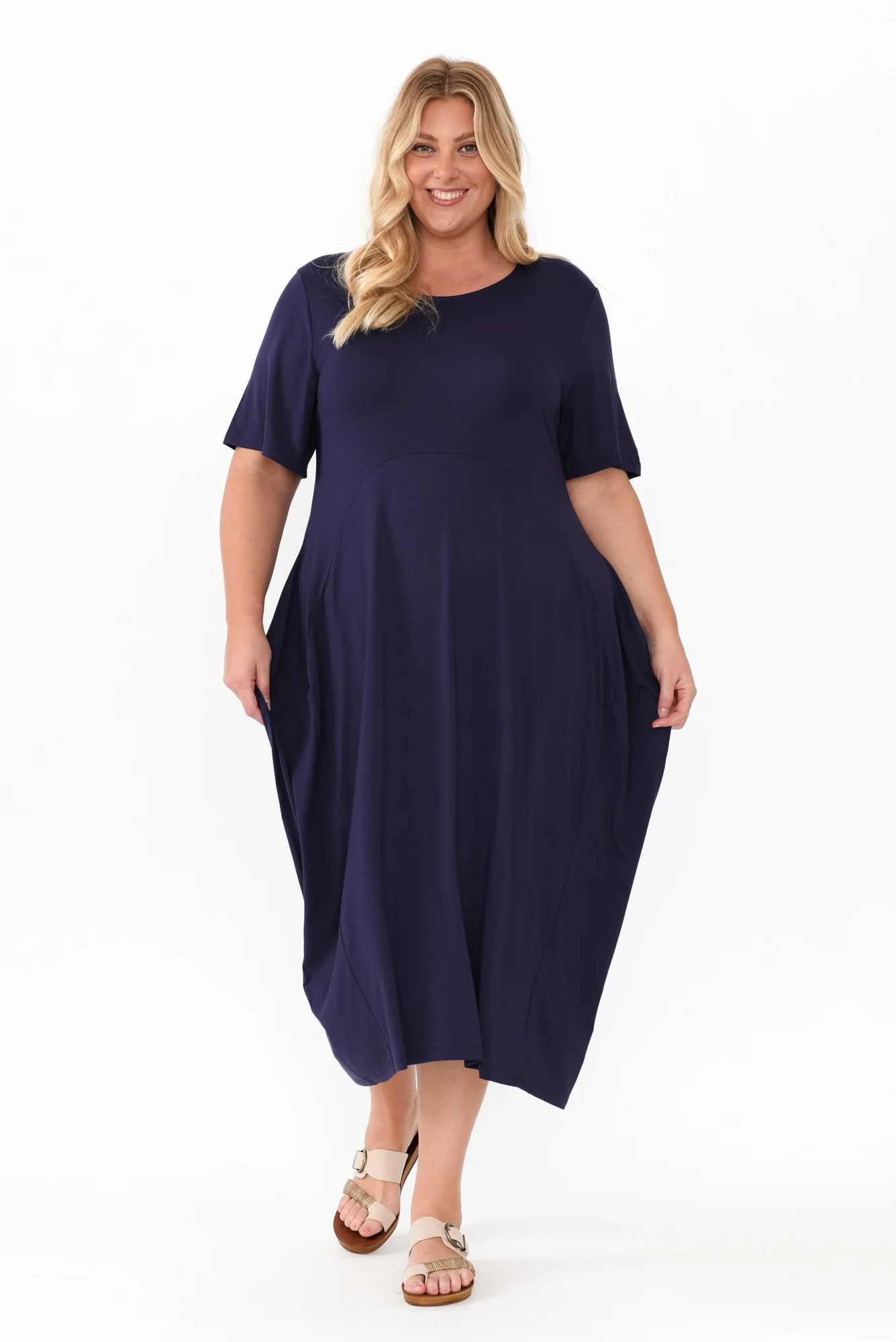 Samiya Navy Bamboo Dress