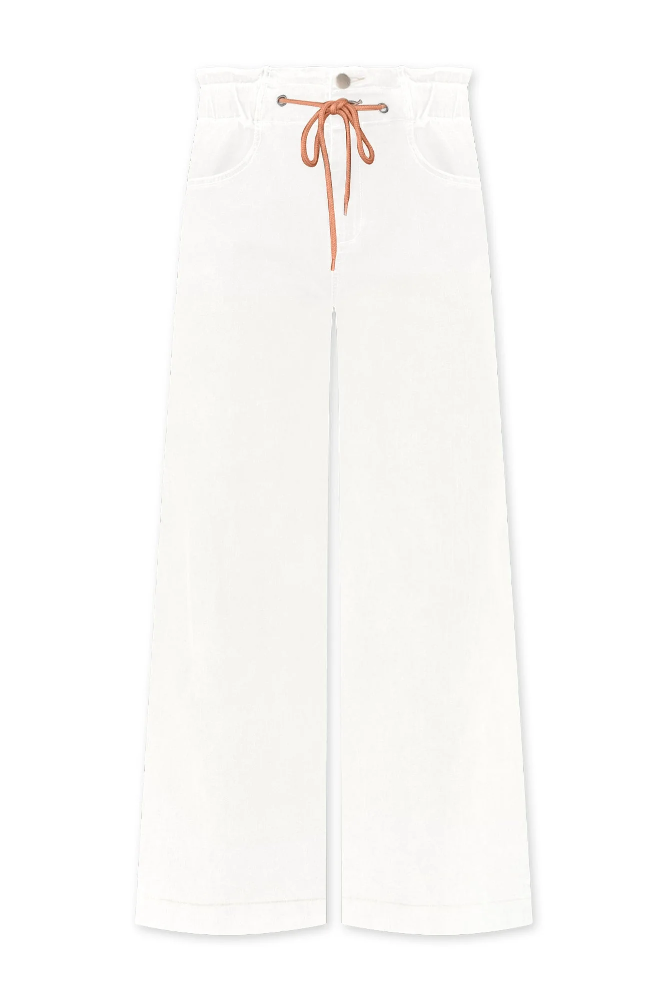 Halifax Ivory Denim Wide Leg Pants