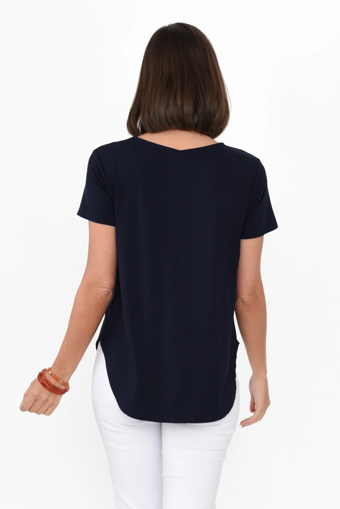 Janis Navy Bamboo Tee