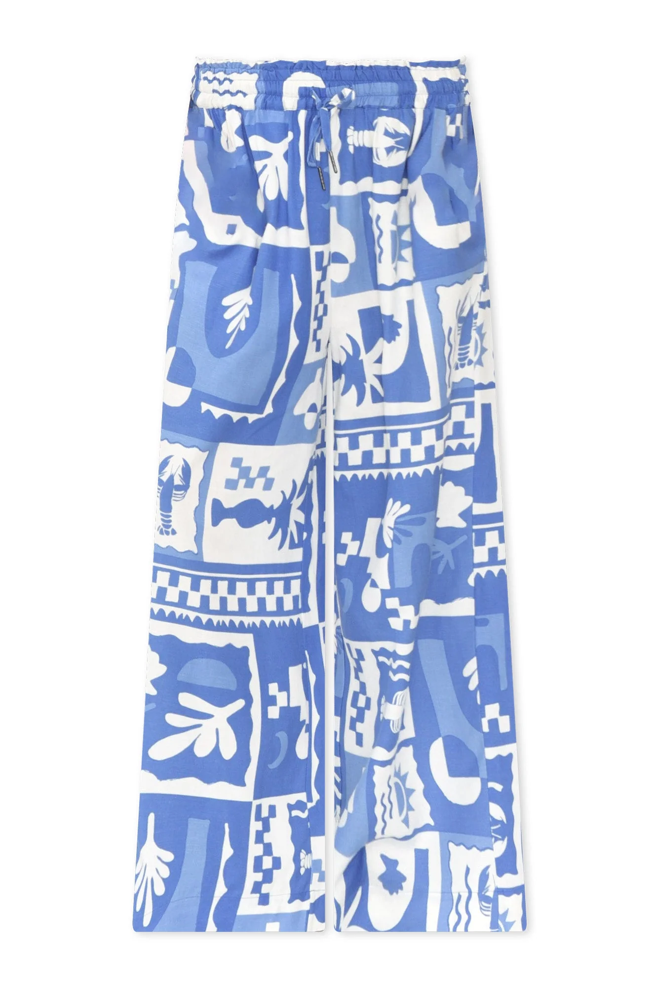 Holiday Blue Seaside Linen Blend Pants