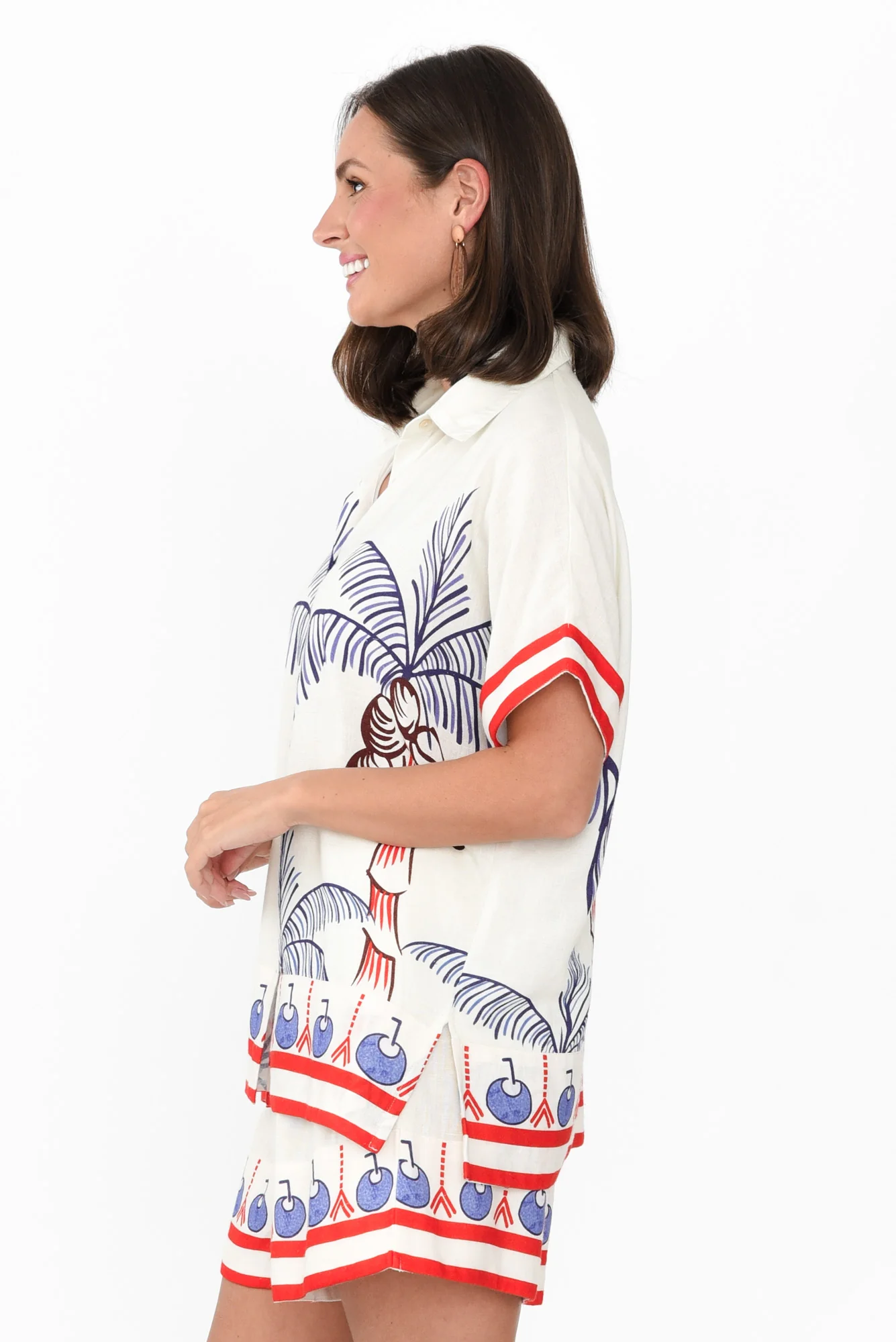 Ali Cream Island Collared Shirt