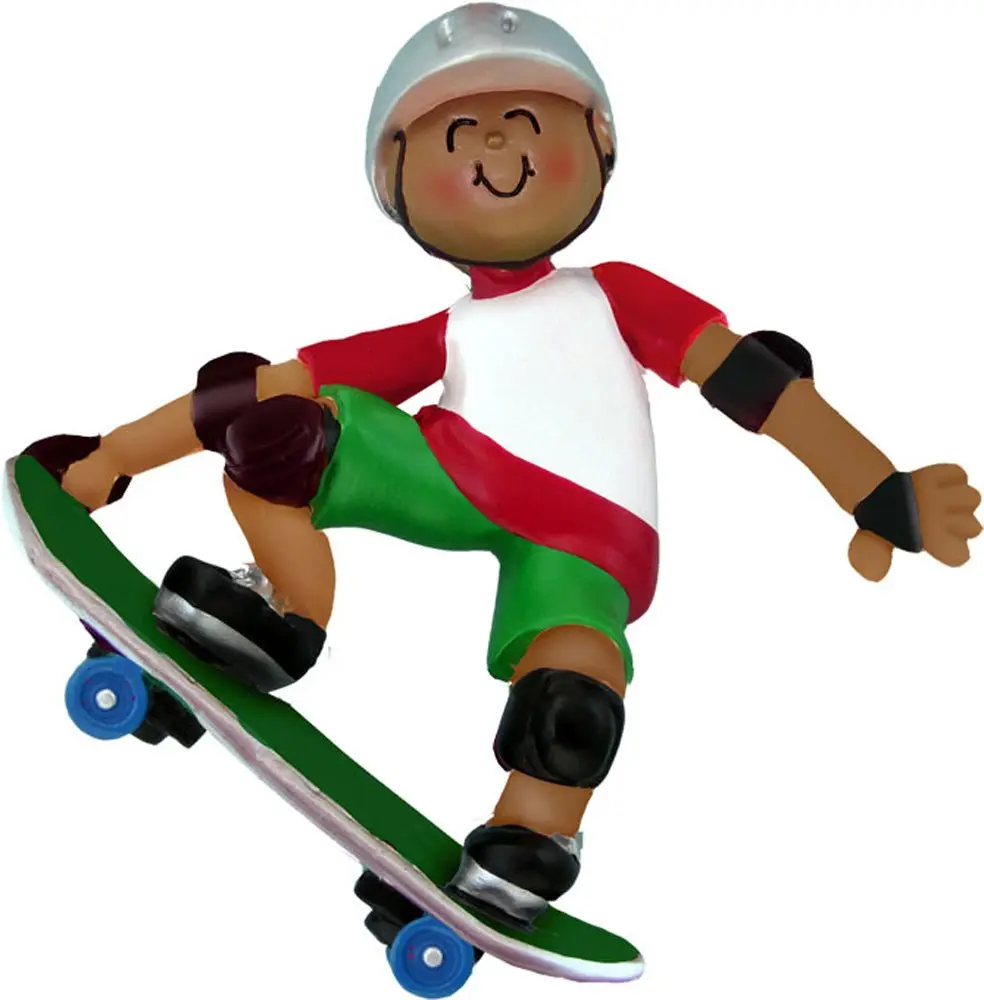 Skateboarder: African-American  Ornament