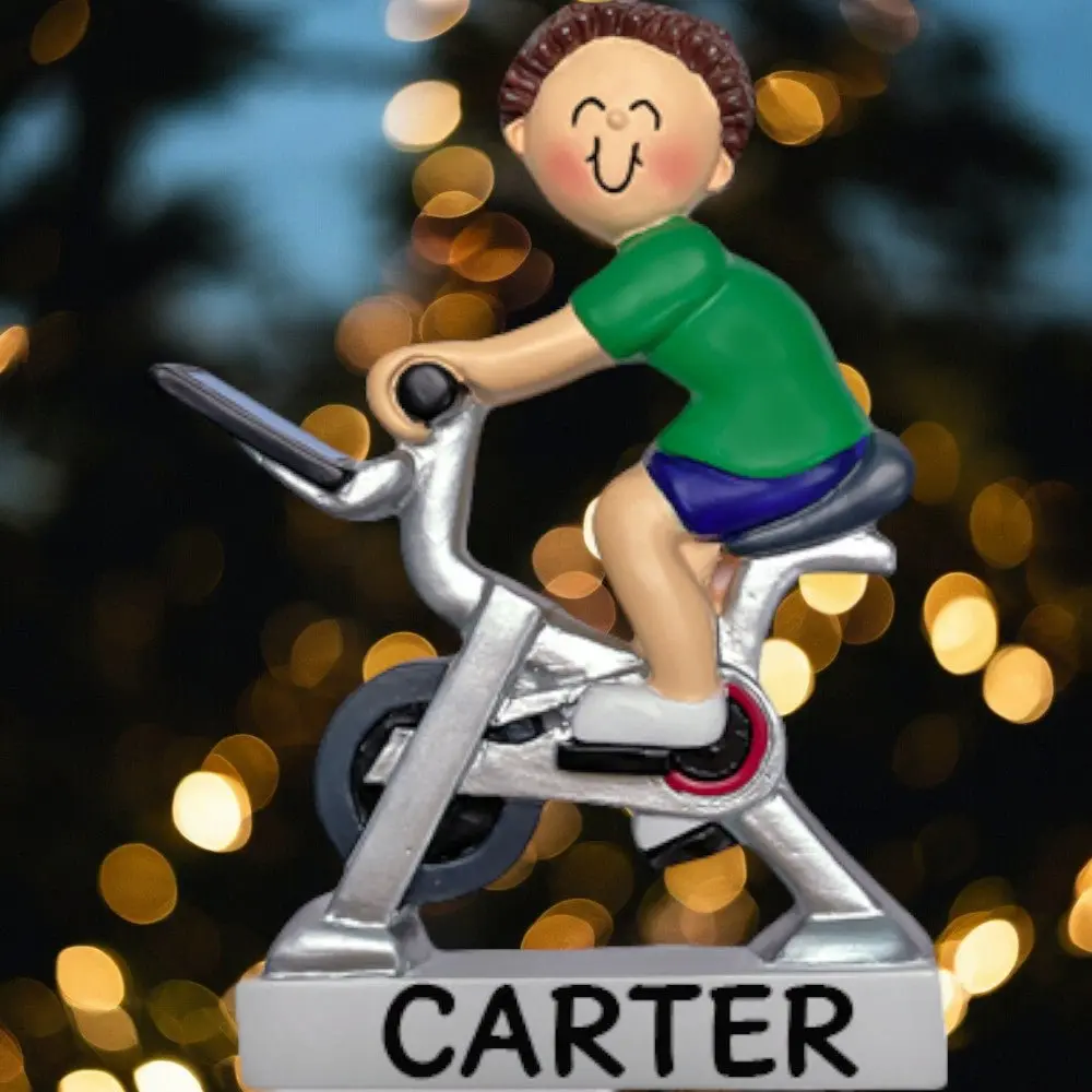 Exercise Bike Male and Female  Ornaments