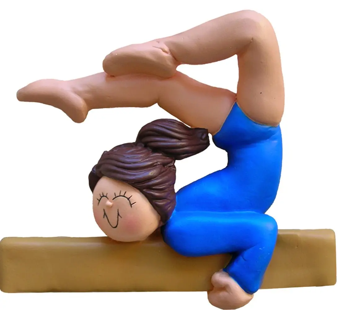 Gymnast: Female, Brown  Ornament