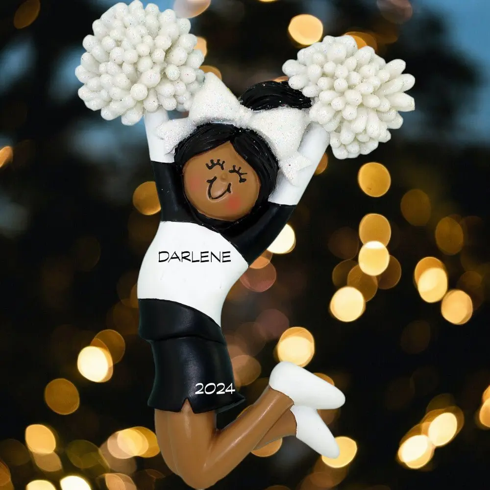 Cheerleader  Ornament with Uniform and Female Figure in Various Styles