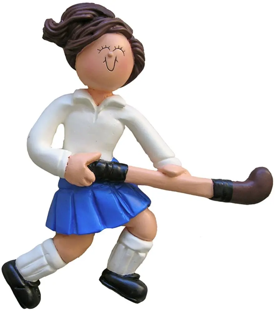 Field Hockey: Female, Brown  Ornament