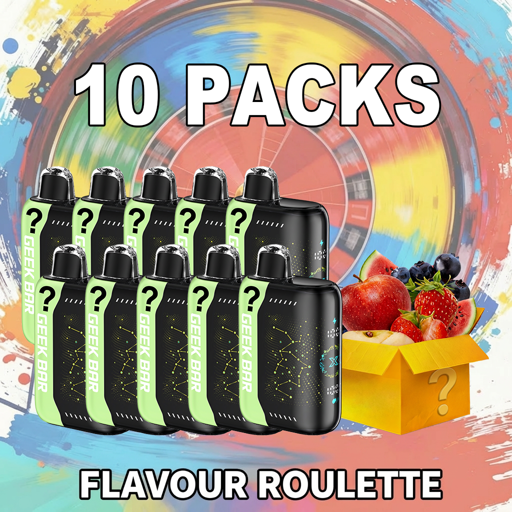 FLAVOUR ROULETTE 10 PACKS Geek Bar Pulse X 25K Puffs
