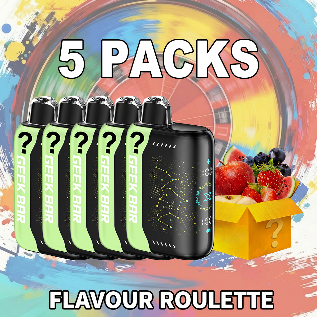 FLAVOUR ROULETTE 5 PACKS Geek Bar Pulse X 25K Puffs