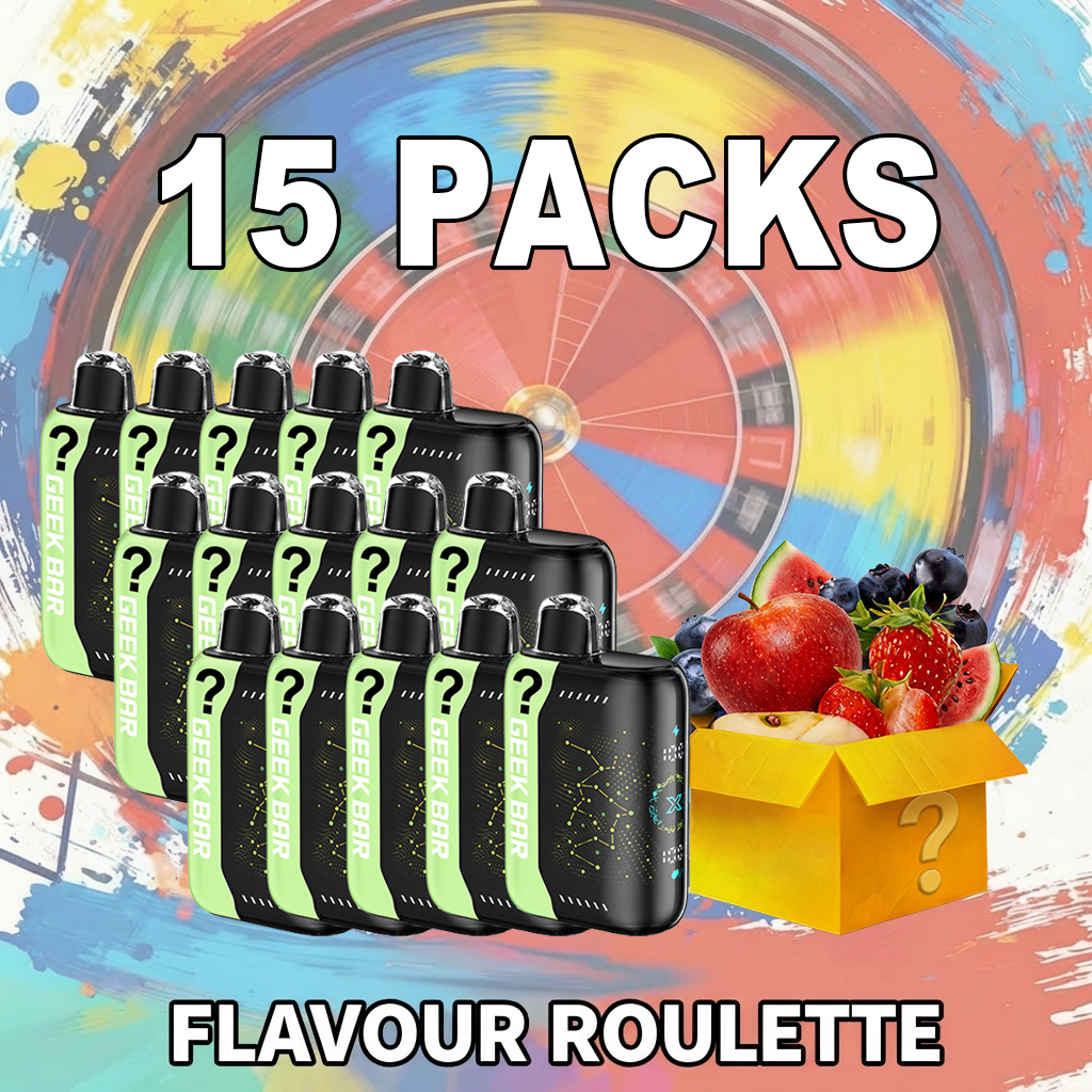 FLAVOUR ROULETTE 15 PACKS Geek Bar Pulse X 25K Puffs