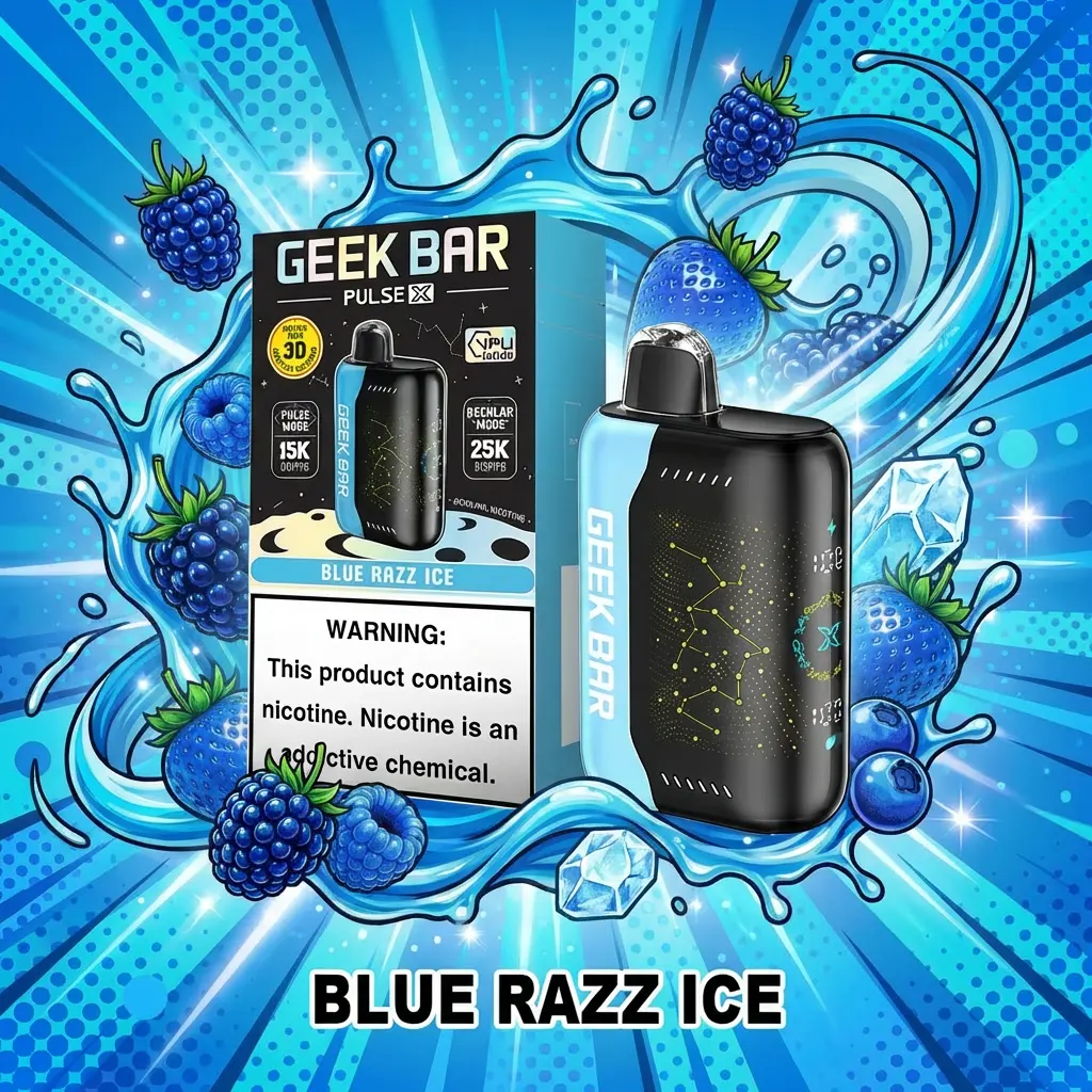 Blue Razz Ice Geek Bar Pulse X 25K