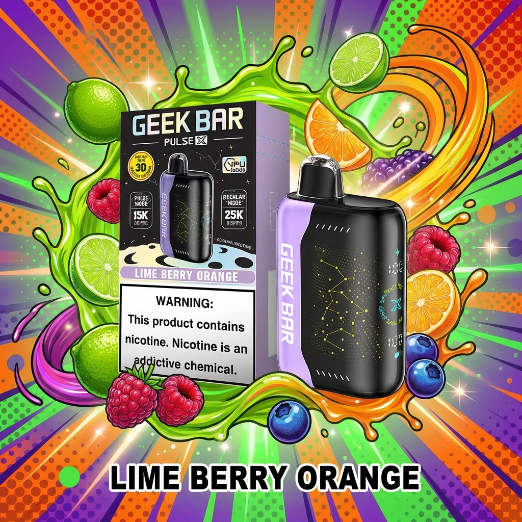Geek Bar Pulse X 25K Lime Berry Orange Review: A Zesty Explosion? - GeekBar Official US Reseller