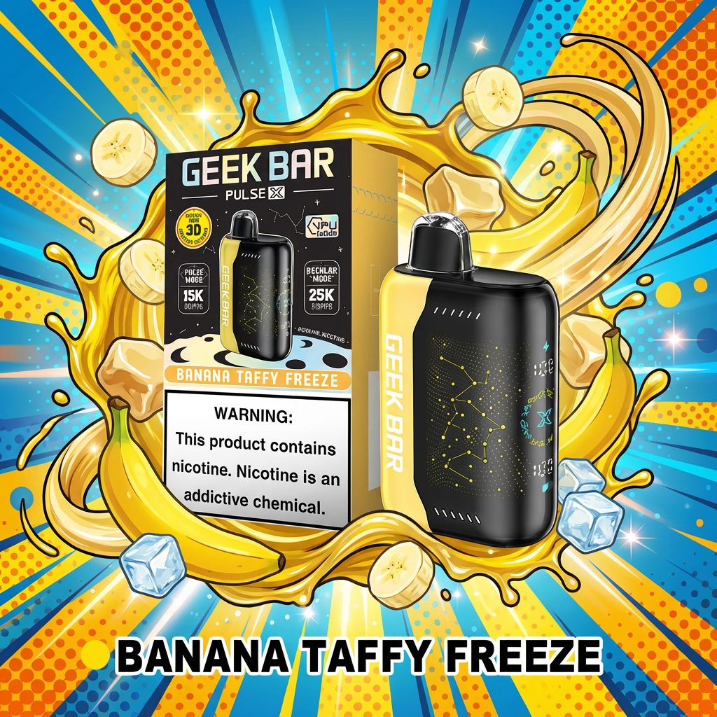 Geek Bar Pulse X 25K Banana Taffy Freeze Review: Nostalgic Candy Bliss? - GeekBar Official US Reseller