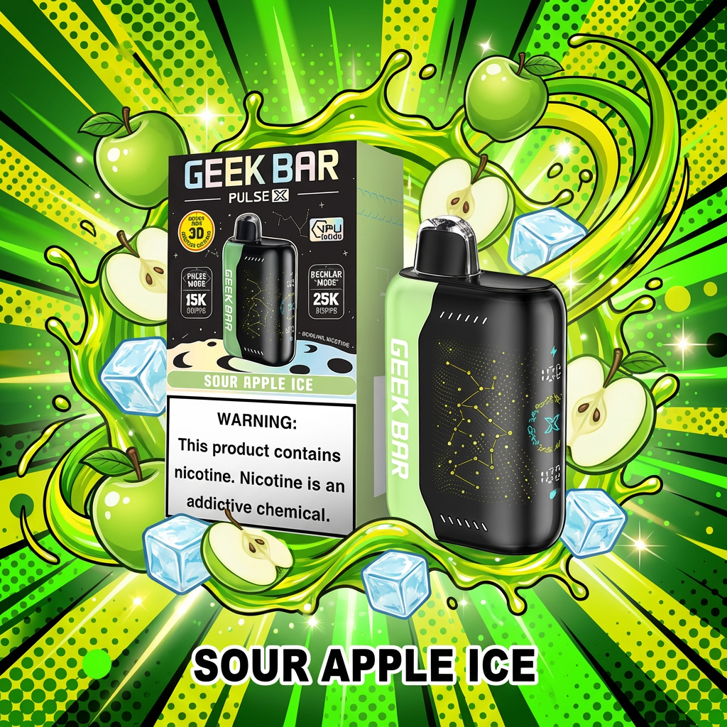 Geek Bar Pulse X 25K Sour Apple Ice Review: The Ultimate Green Candy Vape? - GeekBar Official US Reseller