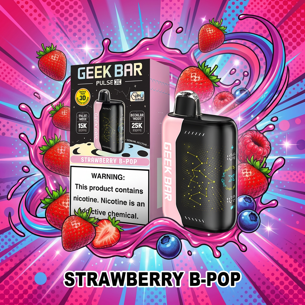 Geek Bar Pulse X 25K Strawberry B-Pop Review: Sweet Dream or Watered Down? - GeekBar Official US Reseller