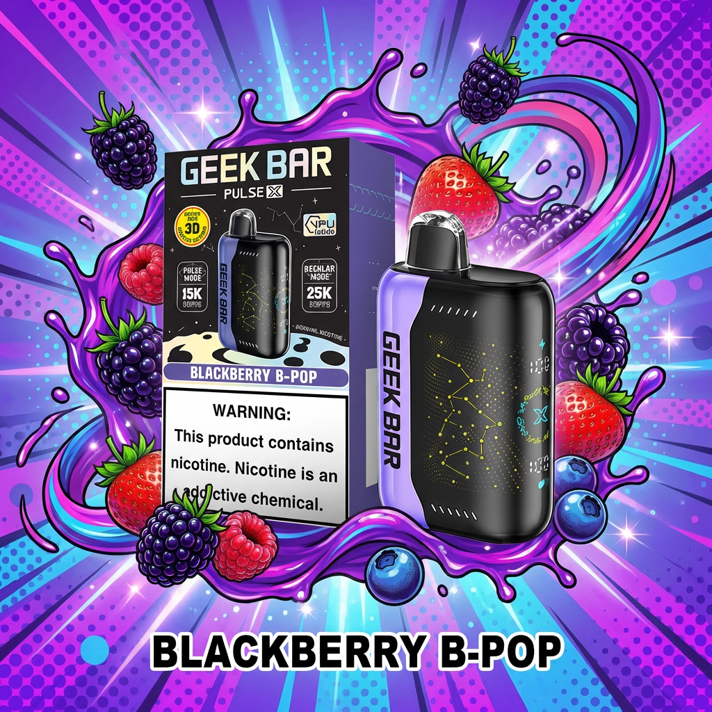 Geek Bar Pulse X 25K Blackberry B-Pop Review: A Divine Candy Classic? - GeekBar Official US Reseller